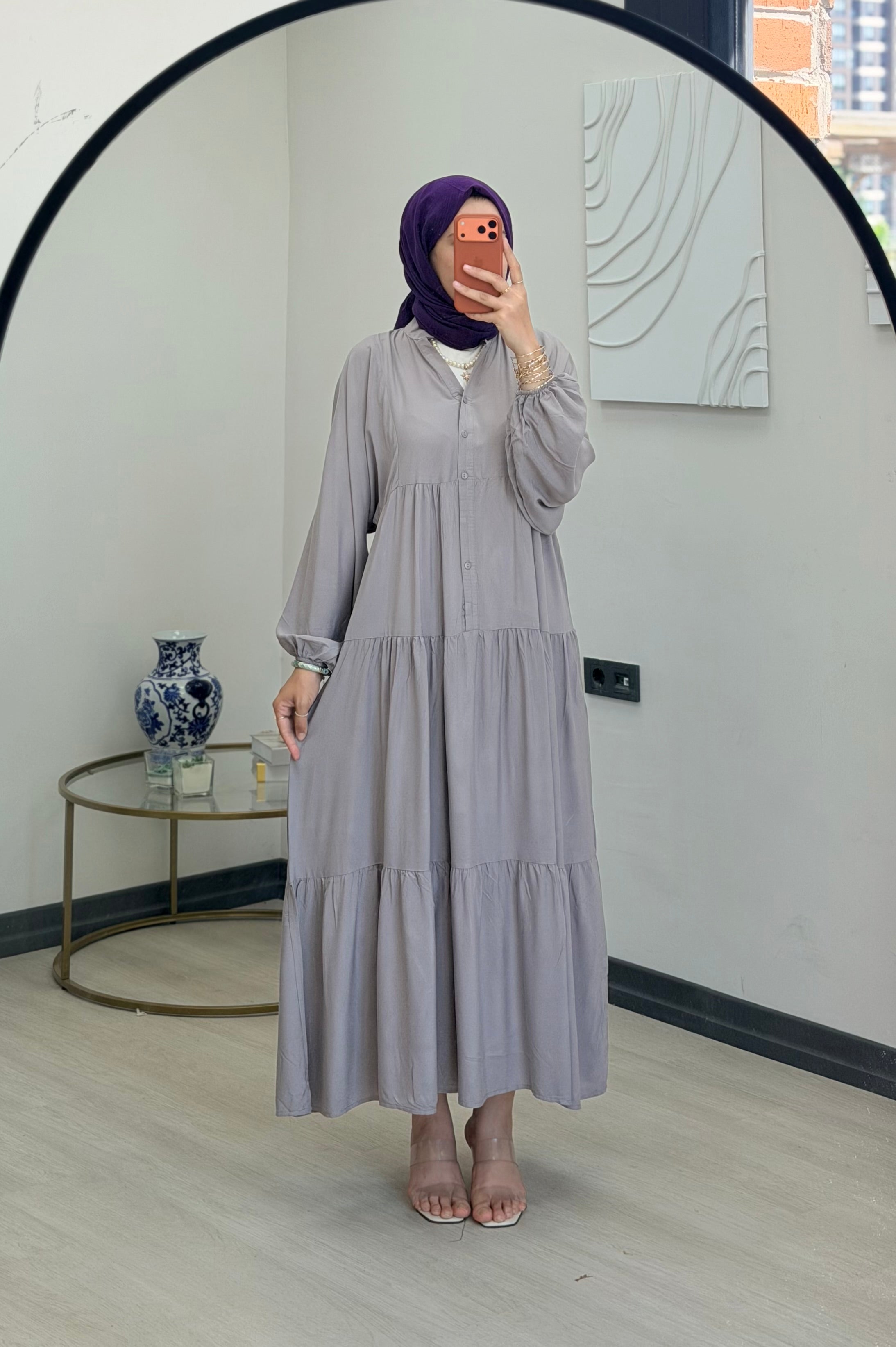 RAHEL ELBİSE GRİ