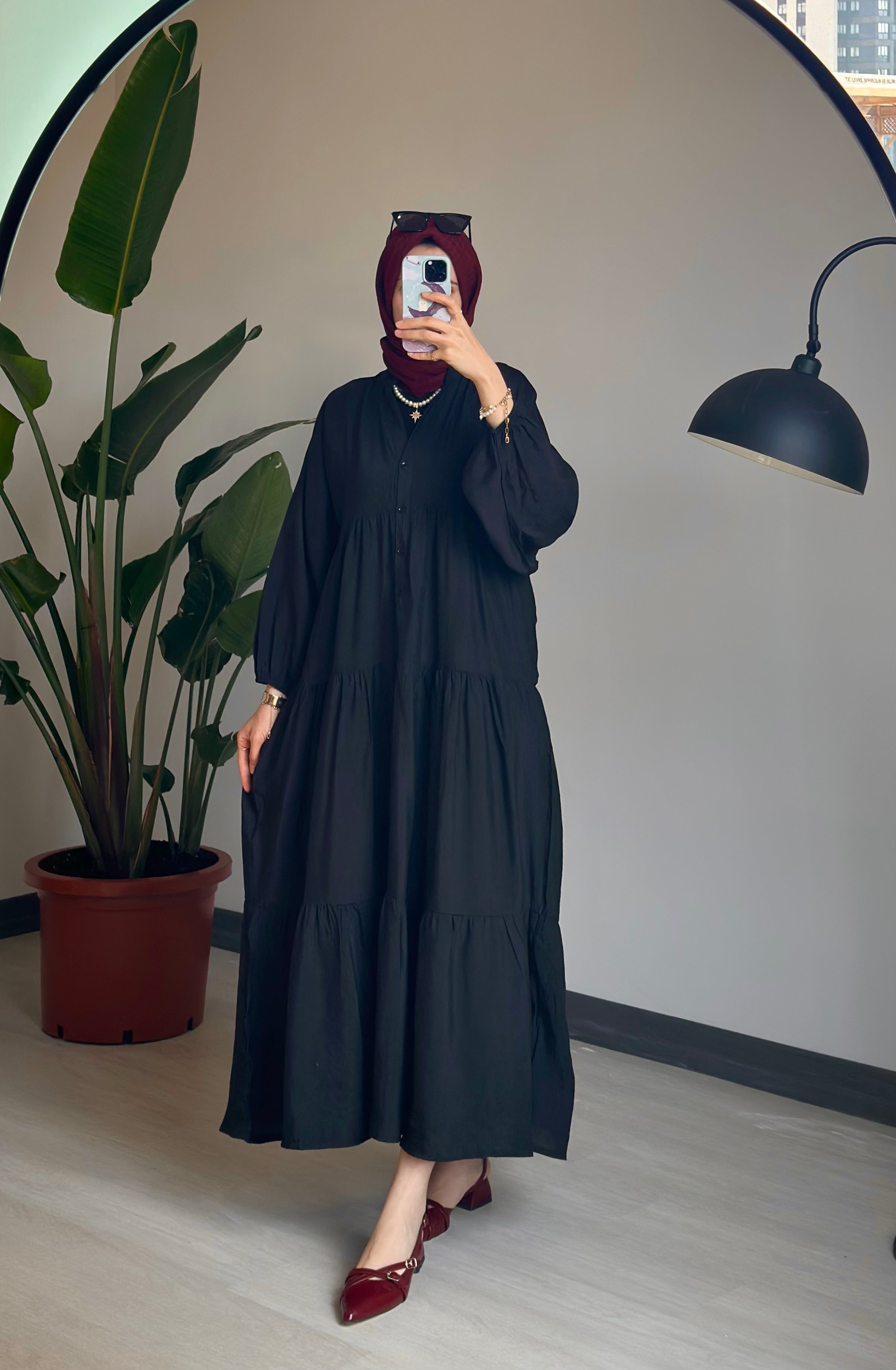 Bambu elbise siyah
