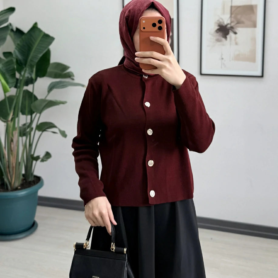 Tuna Hırka Bordo