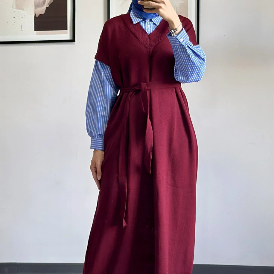 Poplin Detaylı Elbise