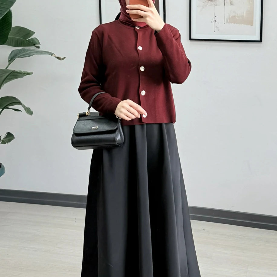 Tuna Hırka Bordo