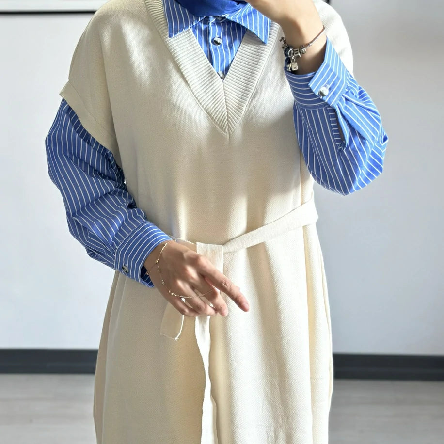 Poplin Detaylı Elbise