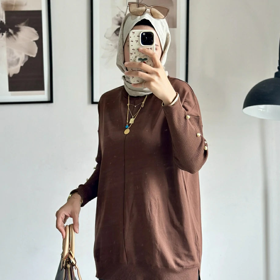 Merserize Tunik Kahve