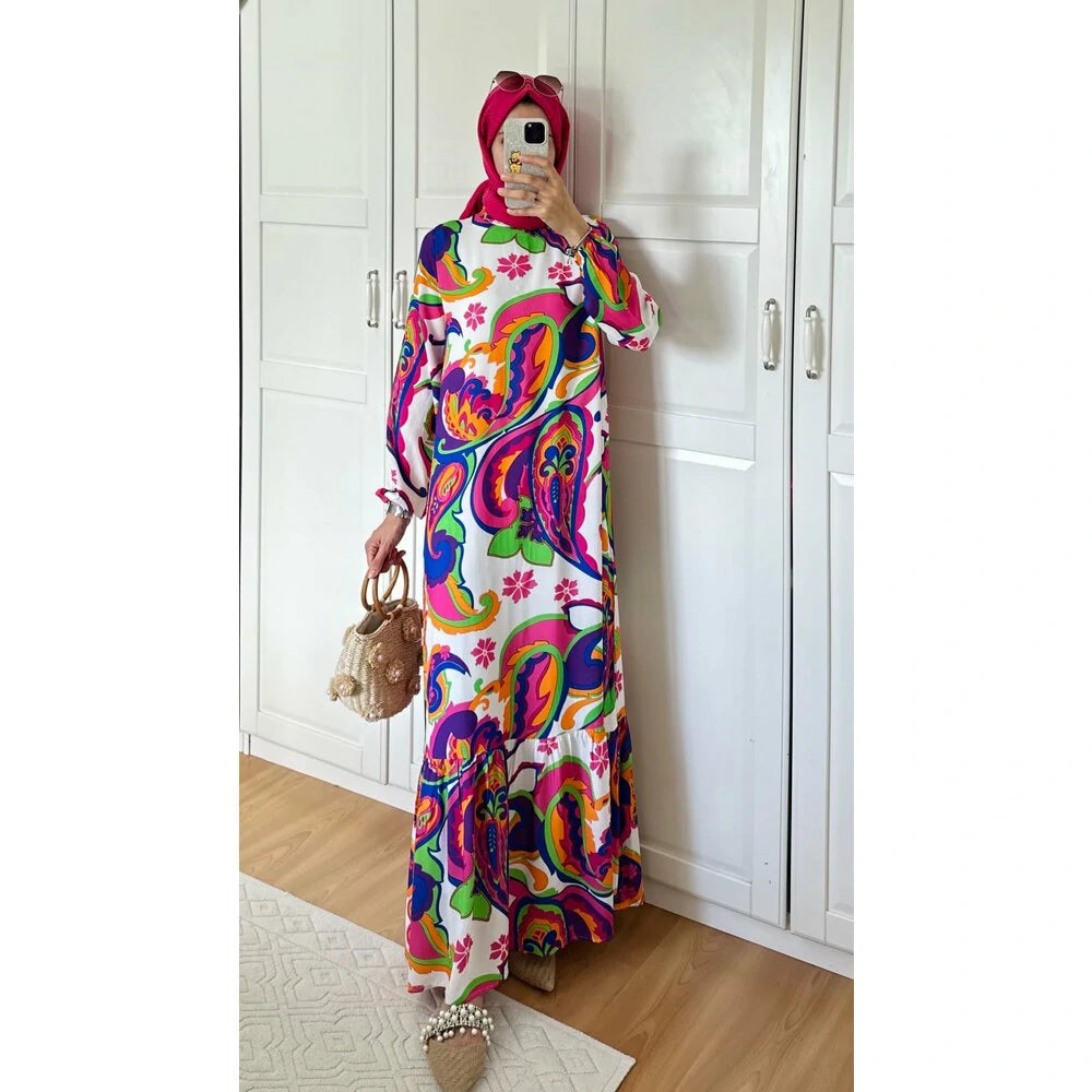 Roza Elbise Düz Lila