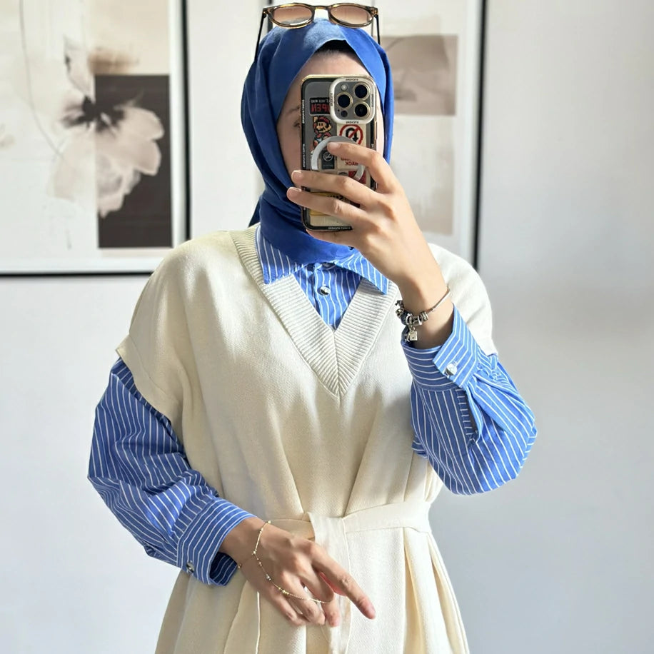 Poplin Detaylı Elbise