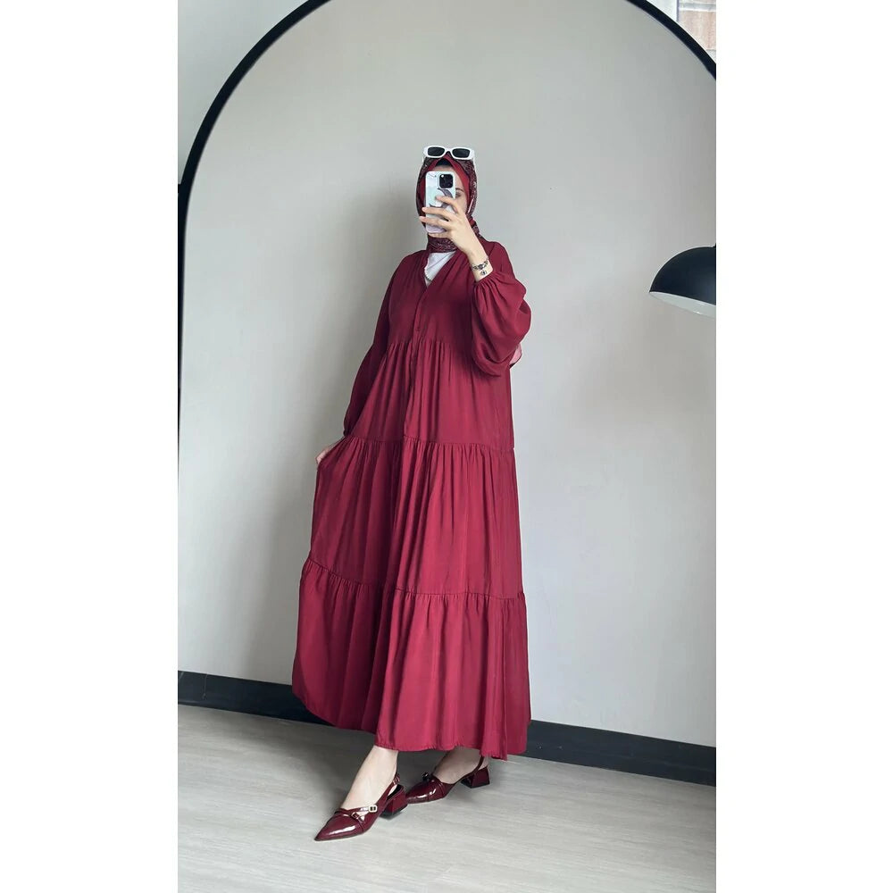 Bambu Elbise Bordo