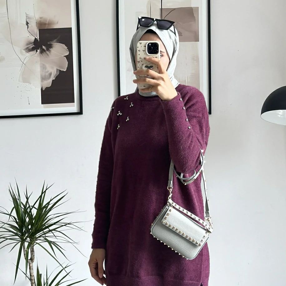 Angora Tunik Vişne Çürüğü