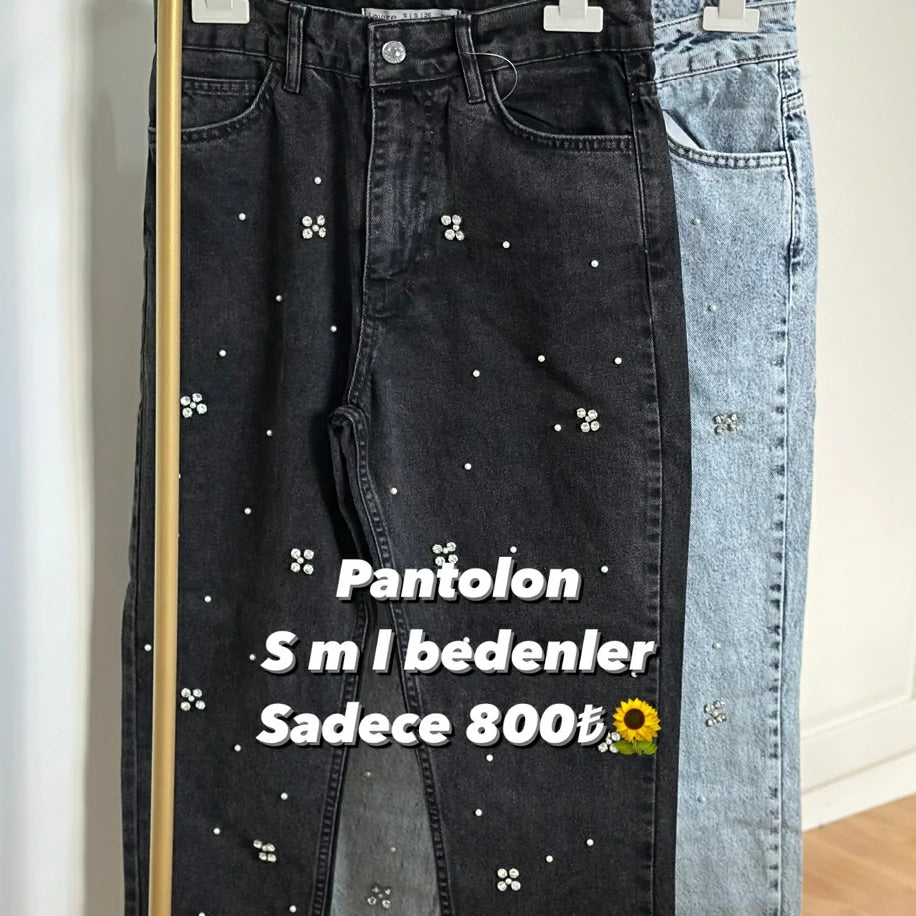 Mom Jeans Kot Siyah