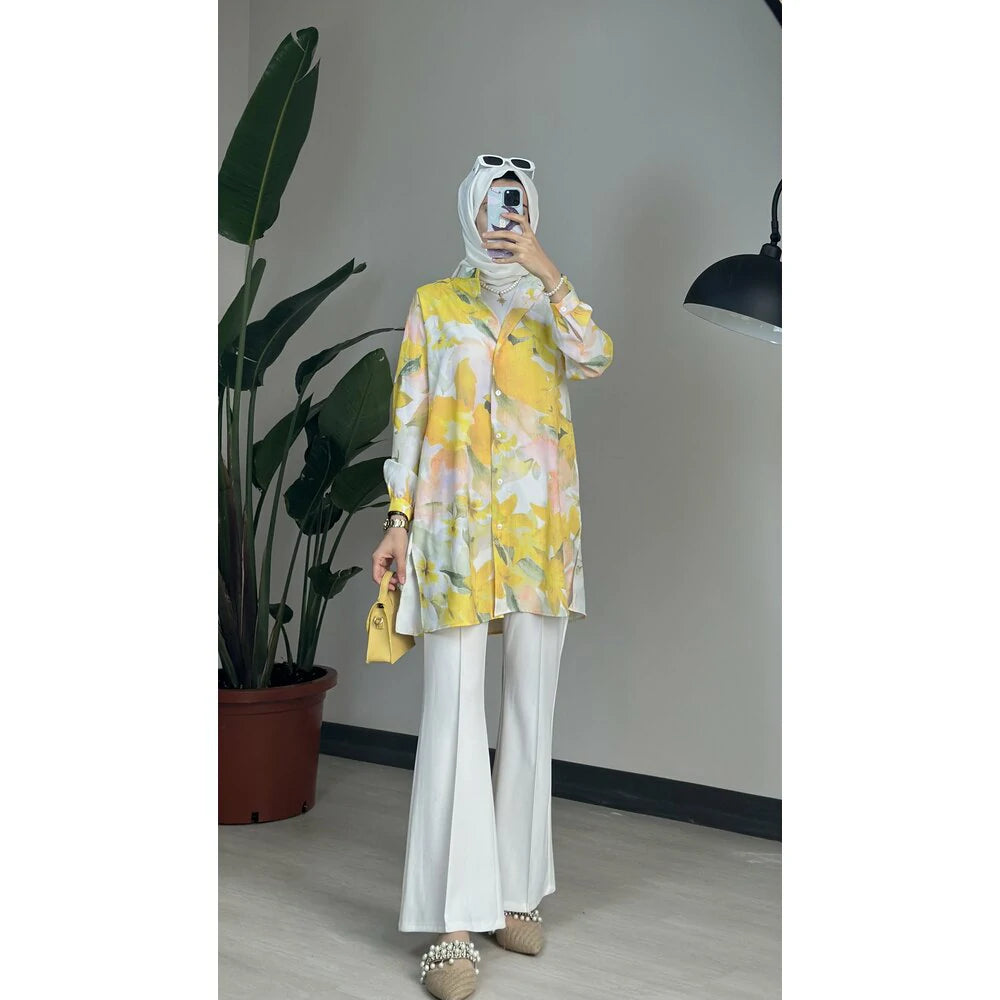 İspanyol Pantolon Beyaz