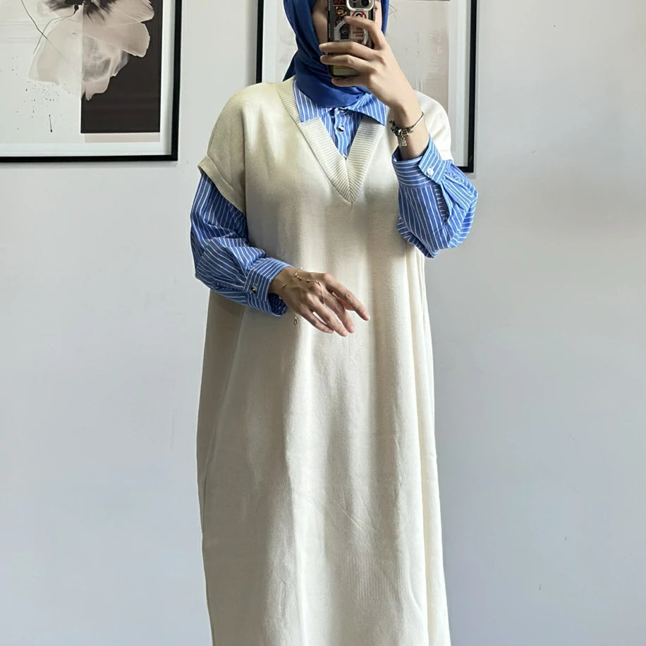 Poplin Detaylı Elbise