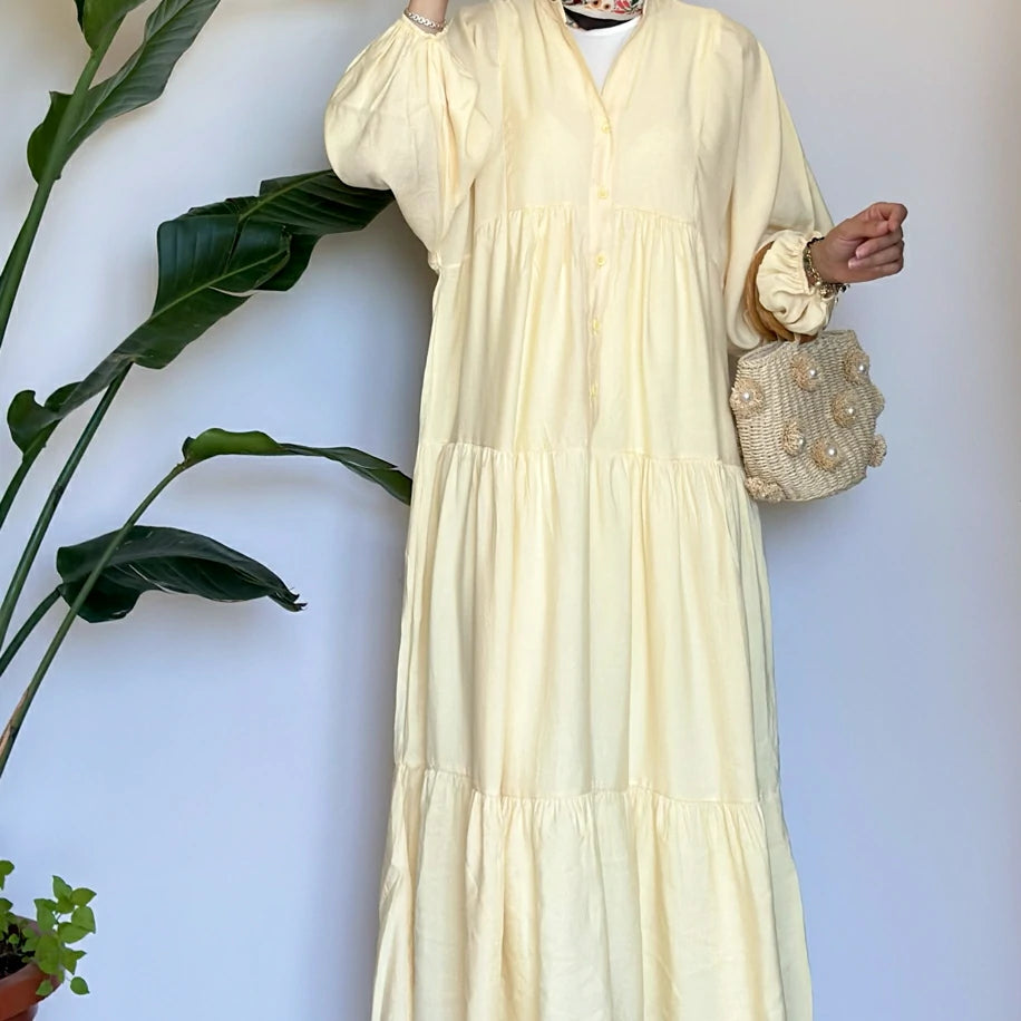 Bambu Elbise Tereyağ Sarısı