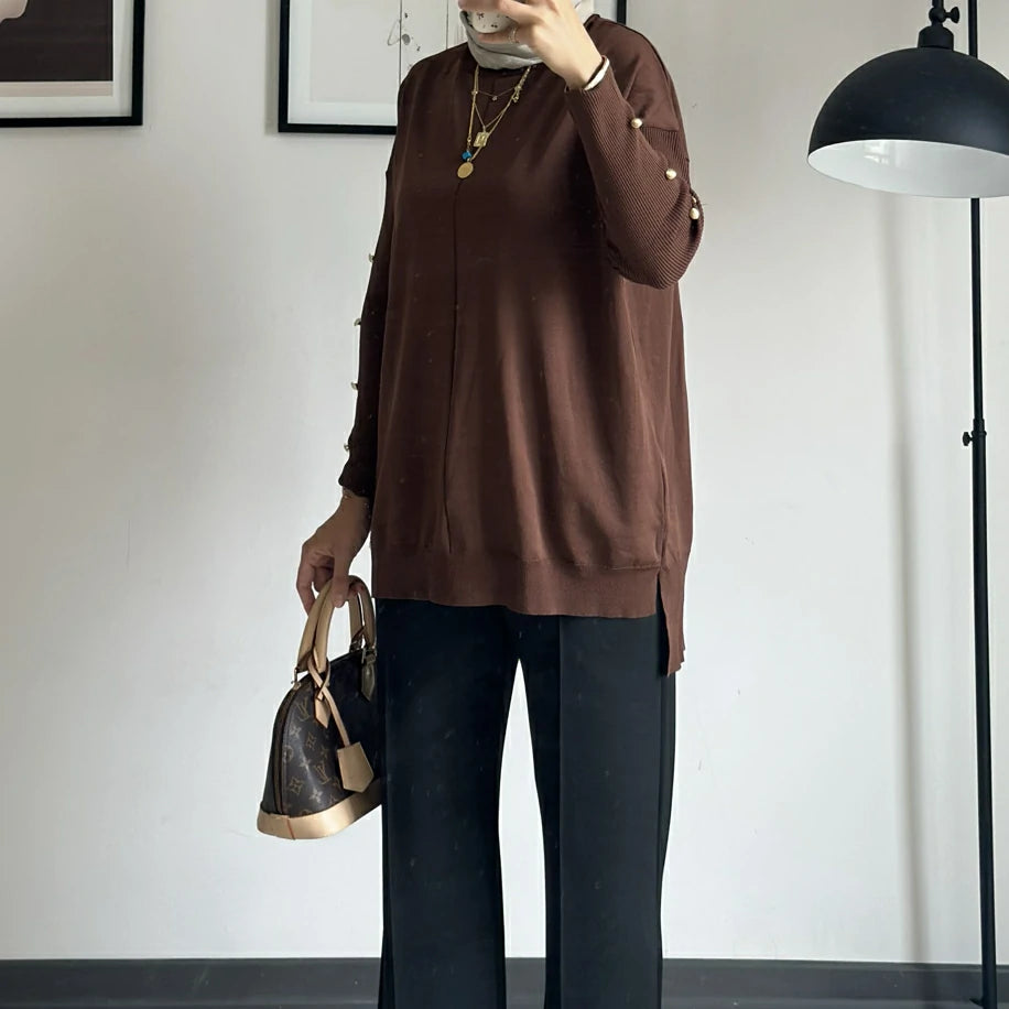 Merserize Tunik Kahve