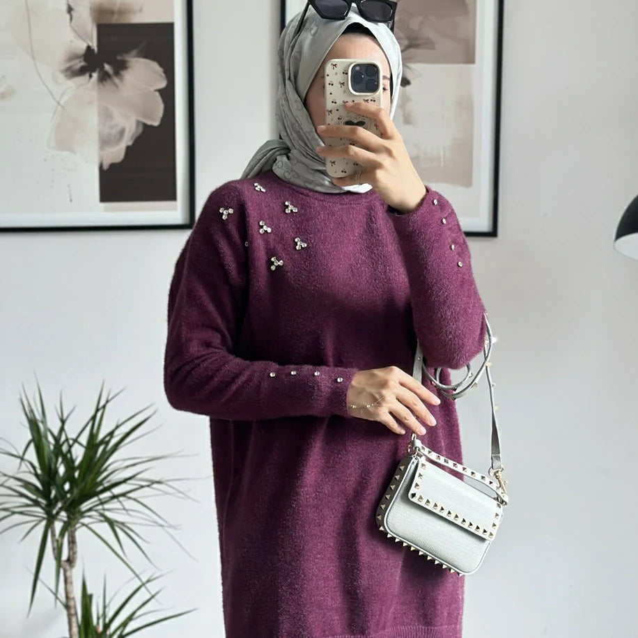 Angora Tunik Vişne Çürüğü