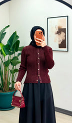 LİLYUM SİMLİ HIRKA EKRU