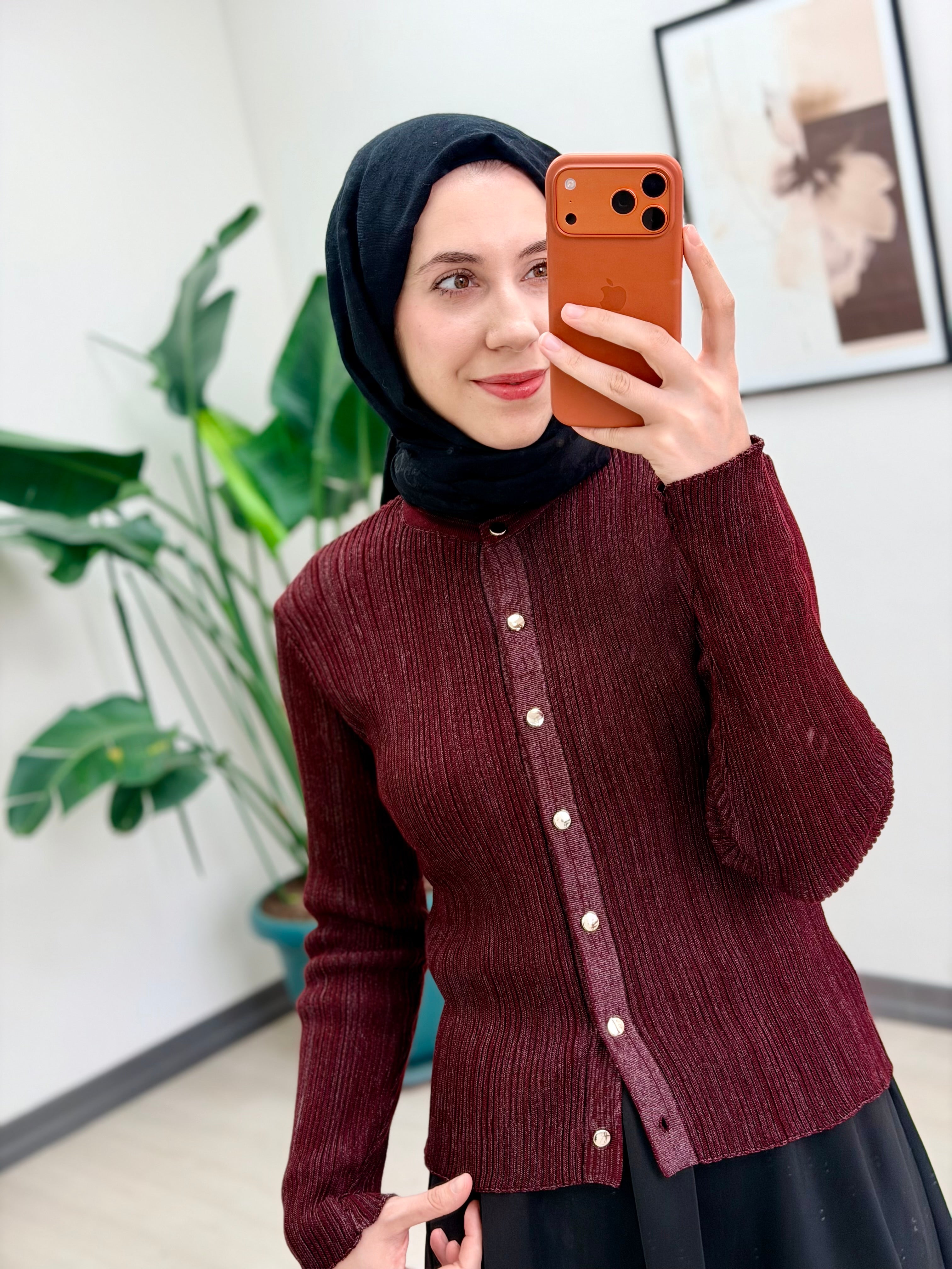 LİLYUM SİMLİ HIRKA EKRU