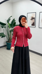 LİLYUM SİMLİ HIRKA EKRU