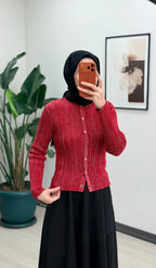 LİLYUM SİMLİ HIRKA EKRU