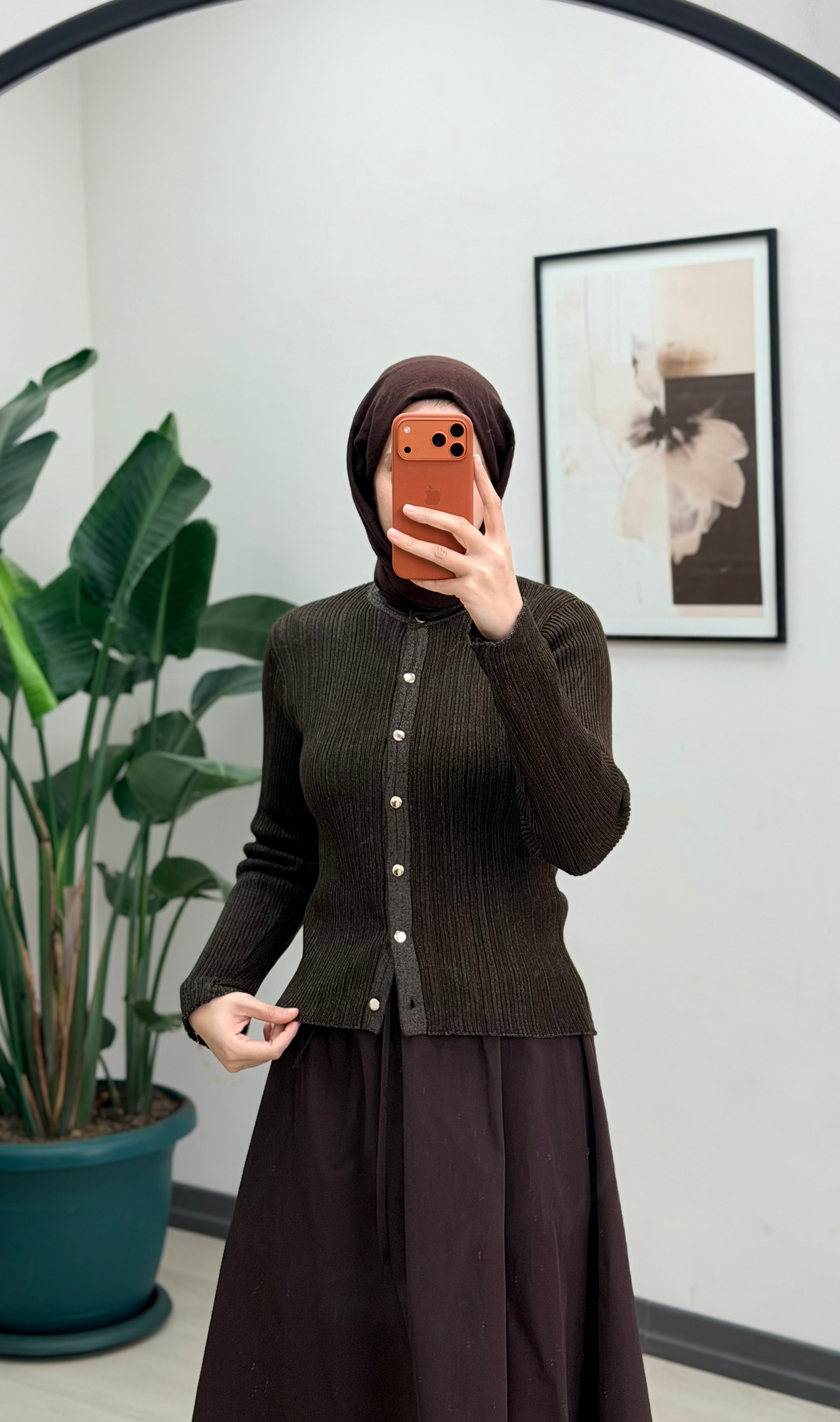 LİLYUM SİMLİ HIRKA EKRU