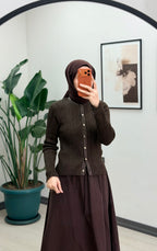 LİLYUM SİMLİ HIRKA EKRU