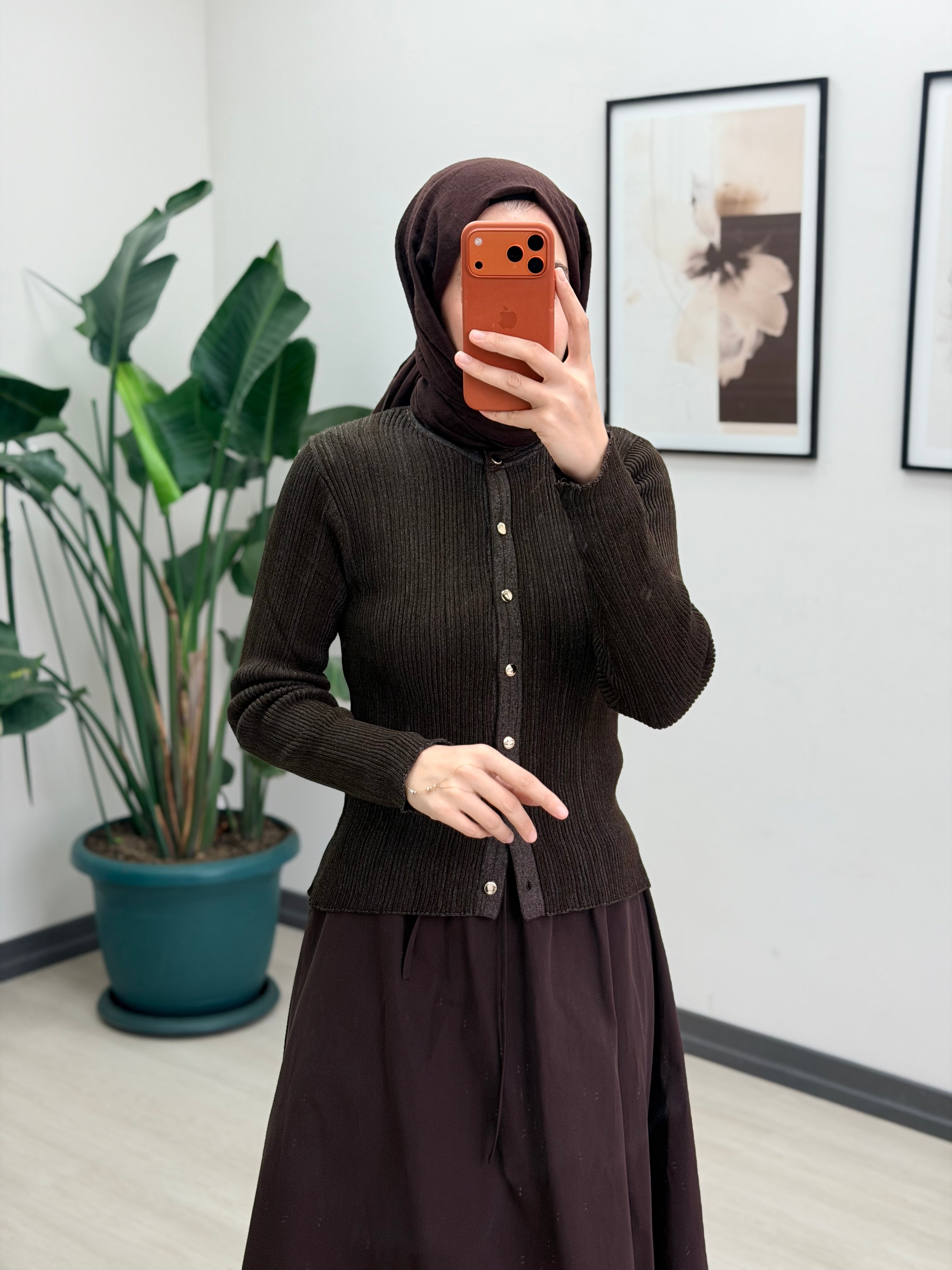 LİLYUM SİMLİ HIRKA EKRU