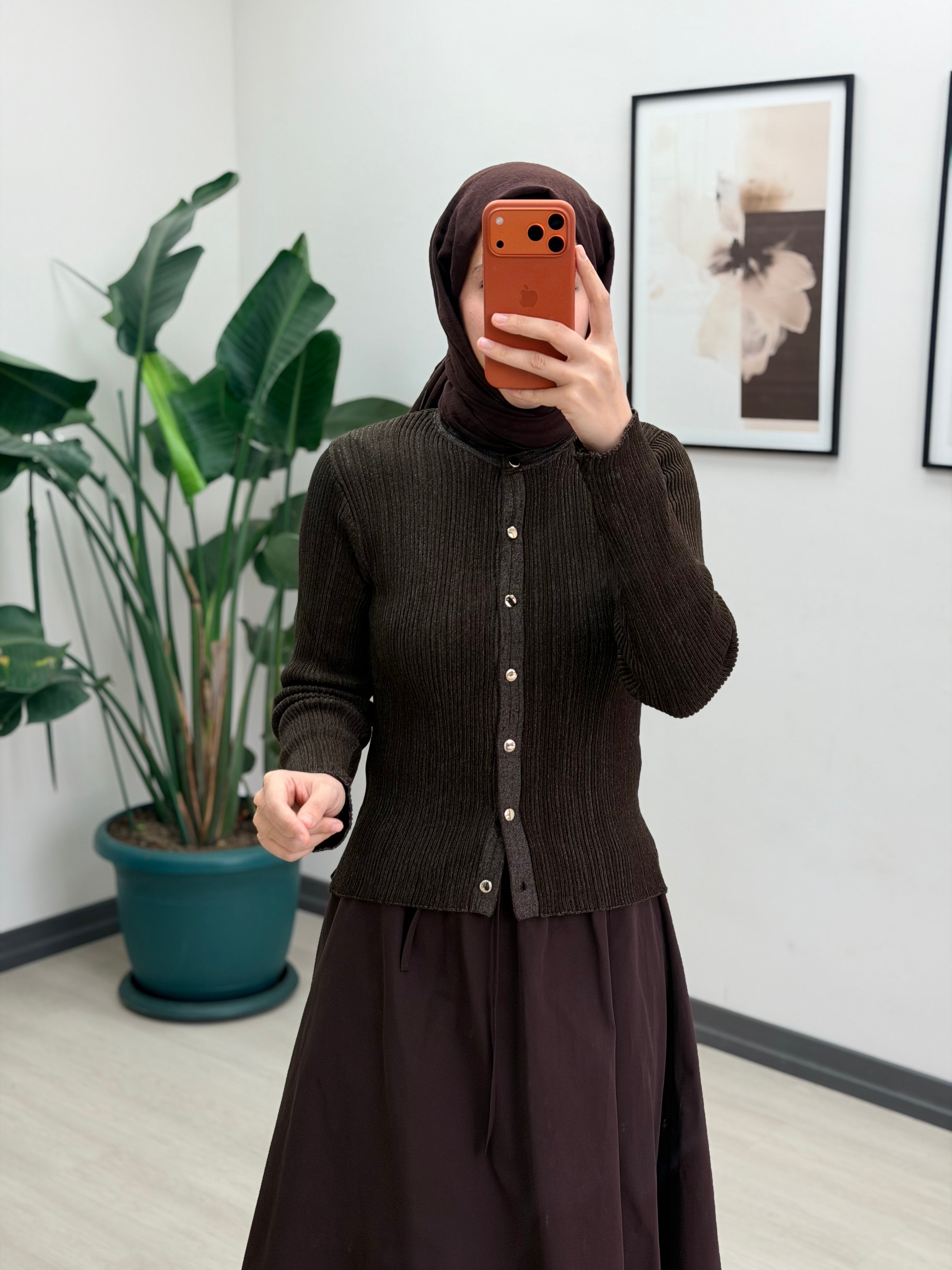 LİLYUM SİMLİ HIRKA EKRU