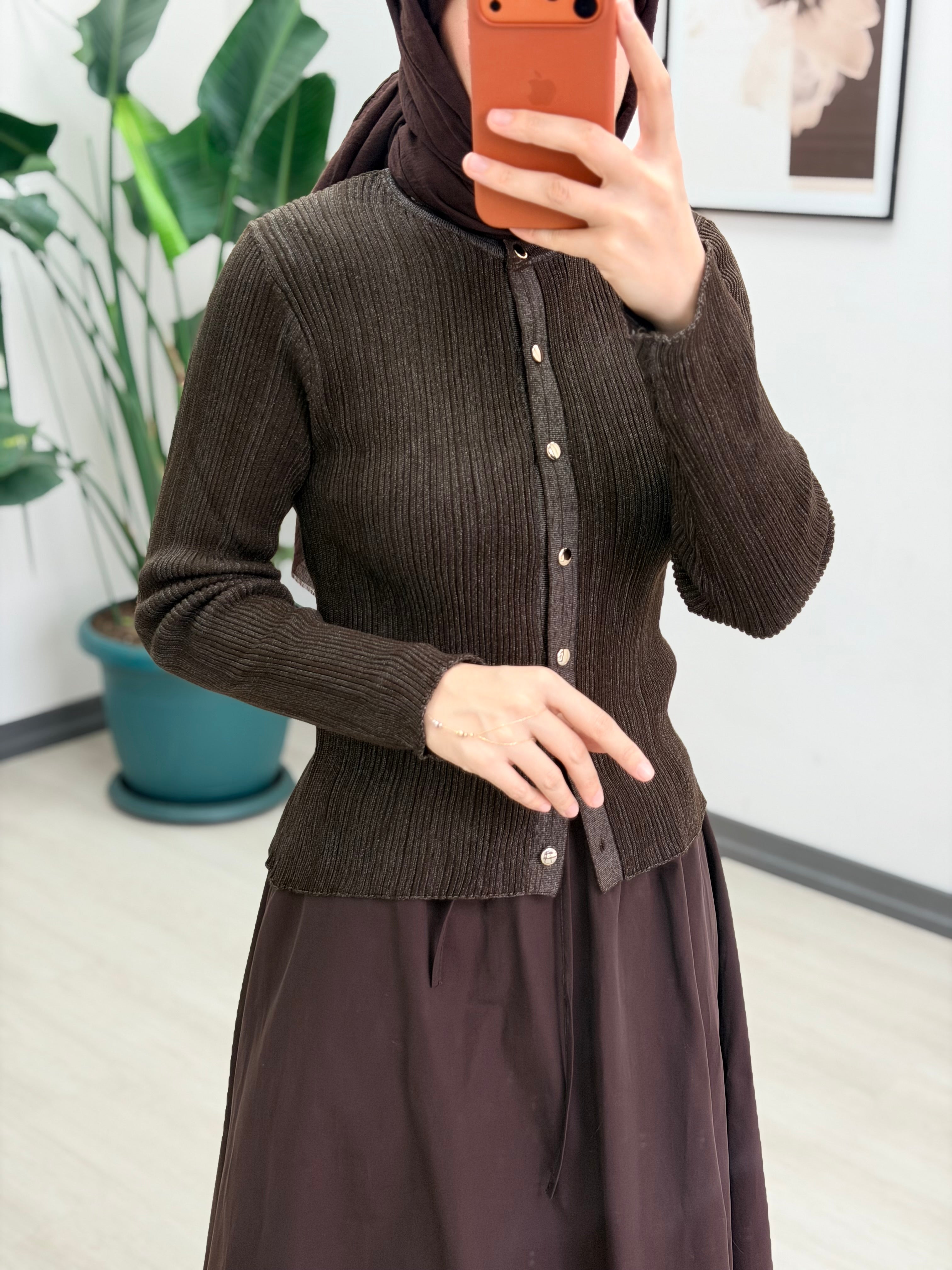 LİLYUM SİMLİ HIRKA EKRU