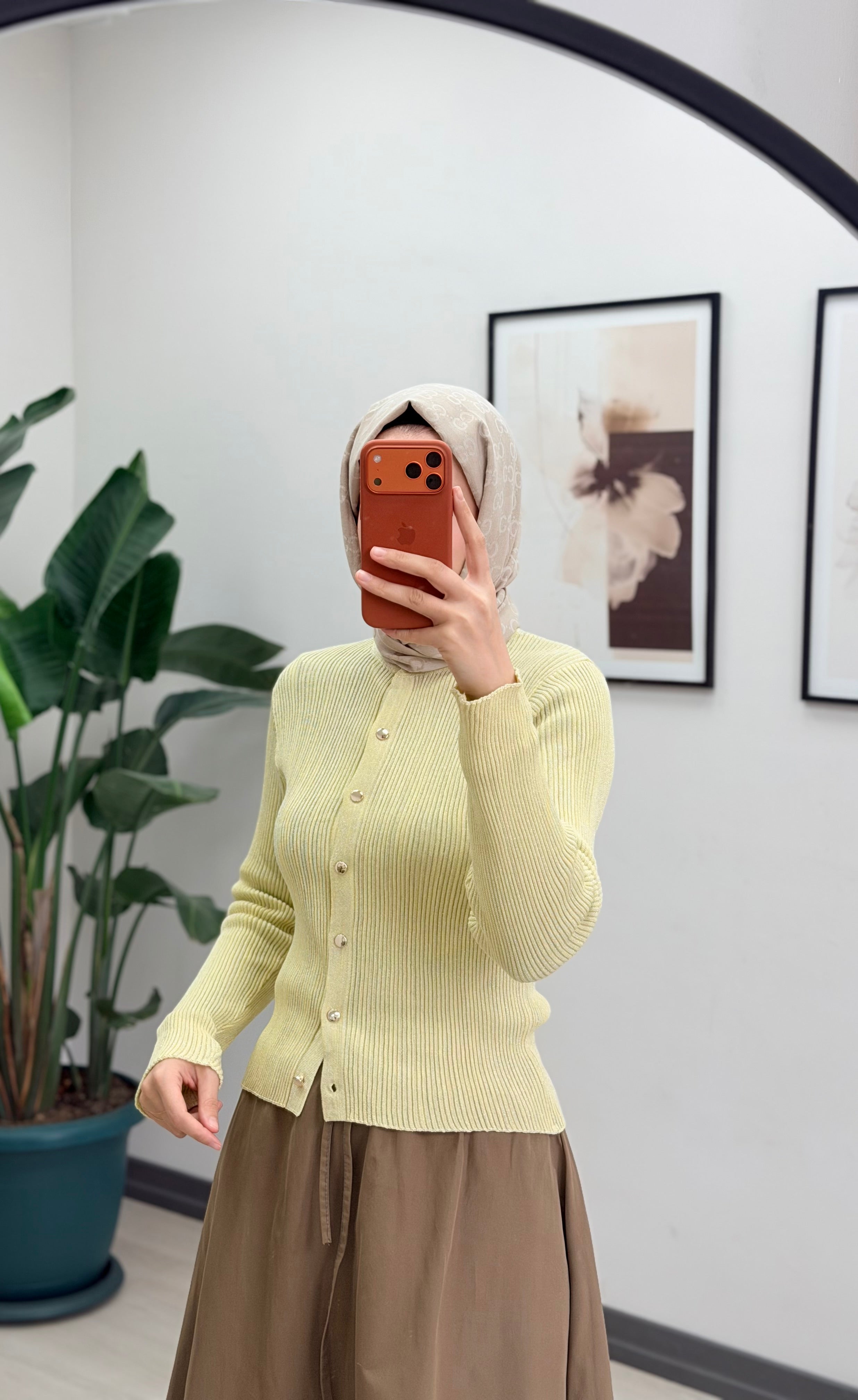 LİLYUM SİMLİ HIRKA EKRU