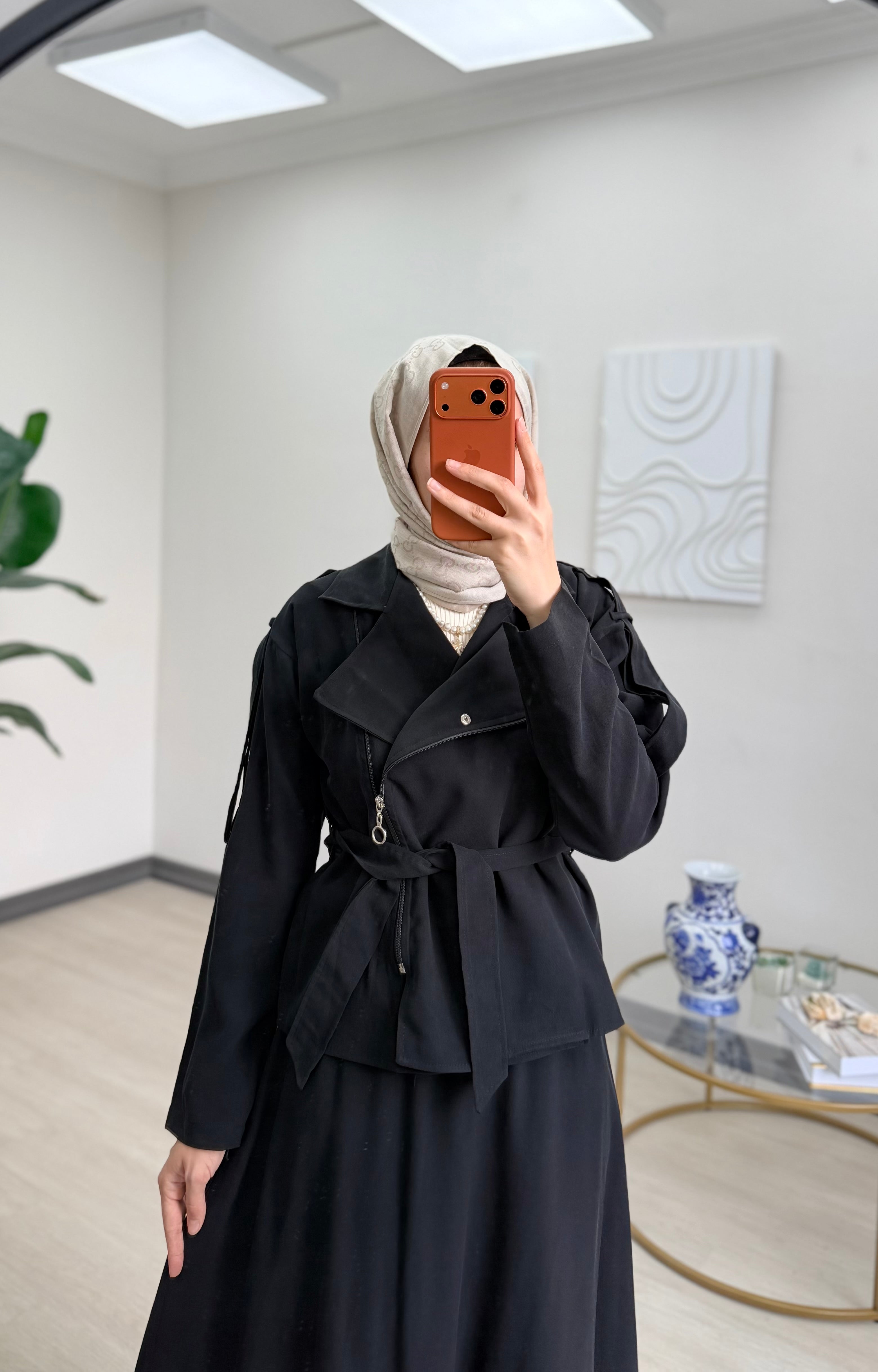 FERMUARLI ETEKLİ TAKIM SİYAH